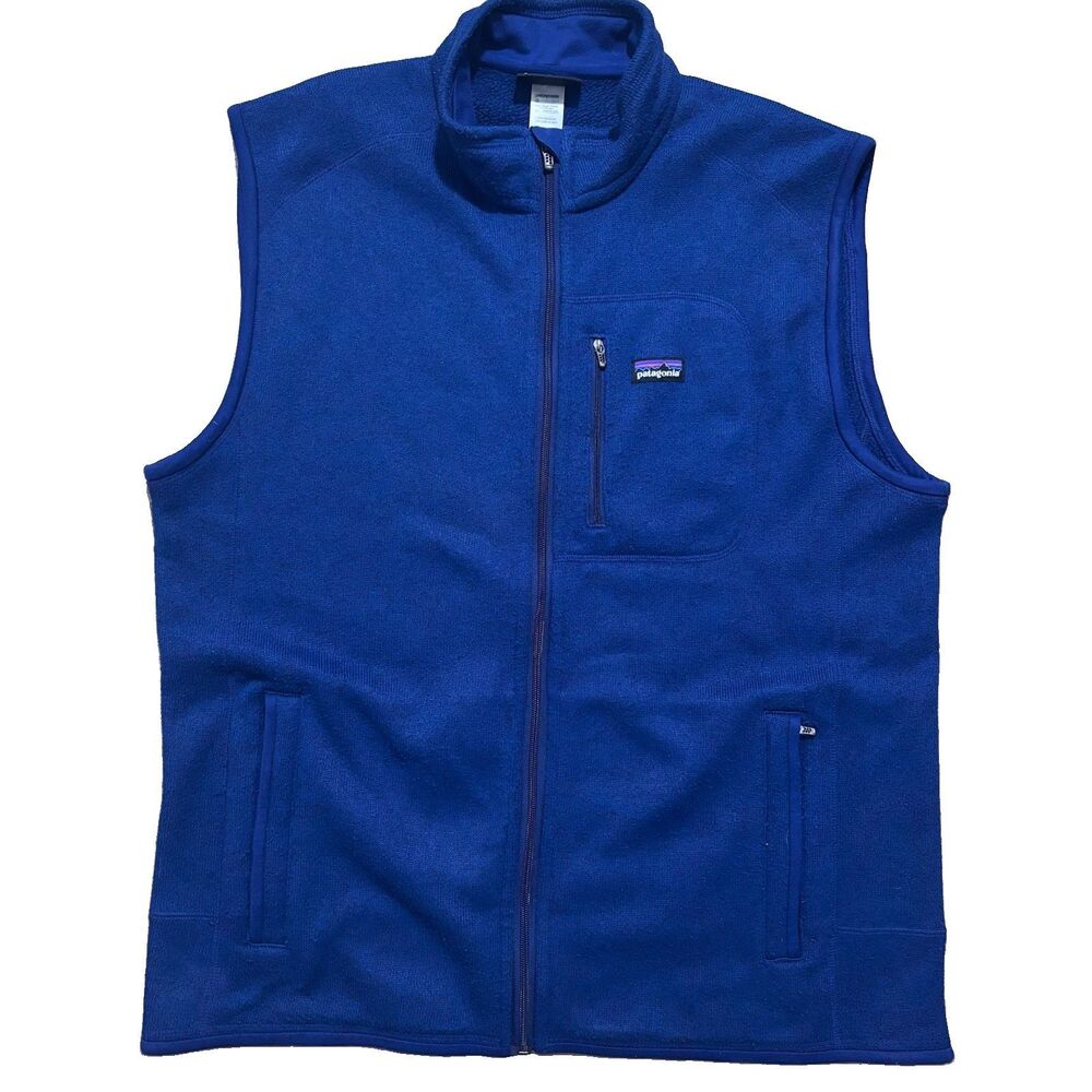 Patagonia Better Sweater Vest Mens XL Blue Fleece Full Zip Outdoor Casual